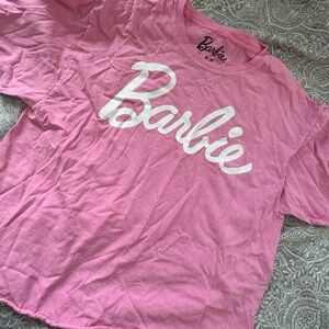 Barbie Kids Pink Tee with White Logo